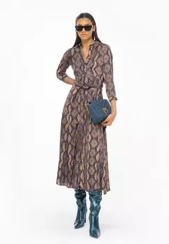 Длинное платье Sushi Pinko, цвет mult brown lilac