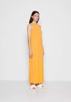 Длинное платье светло-оранжевого цвета Lindex, светло-оранжевый