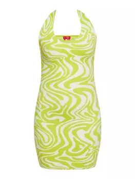 Длинное платье Swirly, цвет wollweiss limette