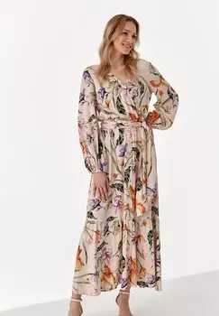 Длинное платье TATUUM, бежевый