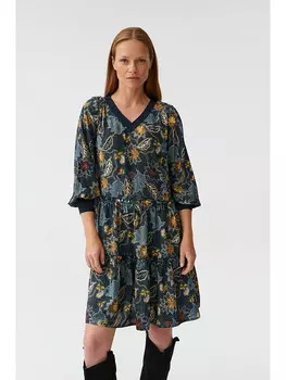 Длинное платье TATUUM, цвет dunkelblau/gelb