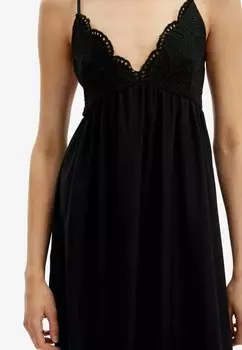 Длинное платье Thin Straps Desigual, черное