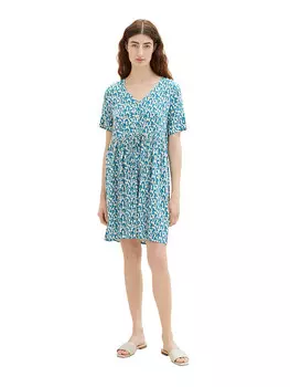 Длинное платье Tom Tailor, цвет blau/beige
