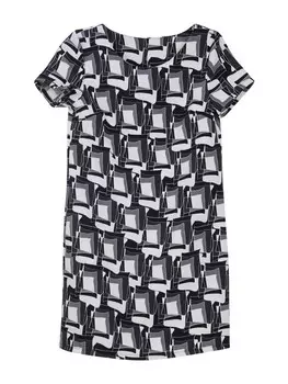 Длинное платье TOOCHE Etui Geometrica, черный/белый