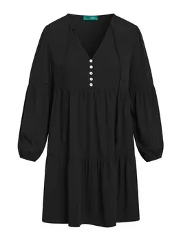 Длинное платье TOOCHE Sommer Elegant Charm, черный