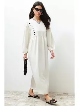 Длинное платье trendyol, белый