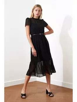 Длинное платье trendyol, черный