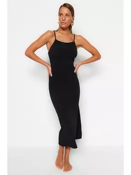 Длинное платье trendyol, черный