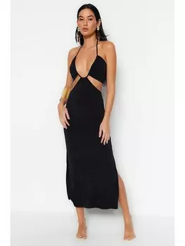 Длинное платье trendyol, черный