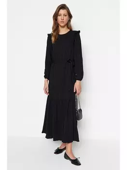 Длинное платье trendyol, черный