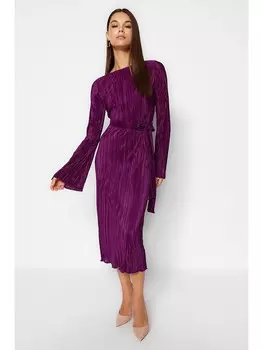 Длинное платье trendyol, фиолетовый