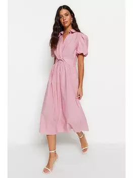 Длинное платье trendyol, розовый