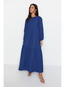 Длинное платье trendyol, синий