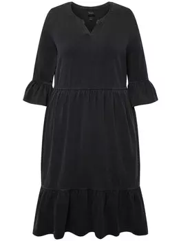 Длинное платье Ulla Popken Jersey, цвет graphitgrau