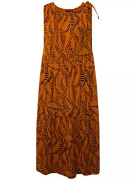 Длинное платье Ulla Popken Midi, цвет zimt