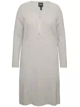 Длинное платье Ulla Popken Strick, цвет hellgrau mlange