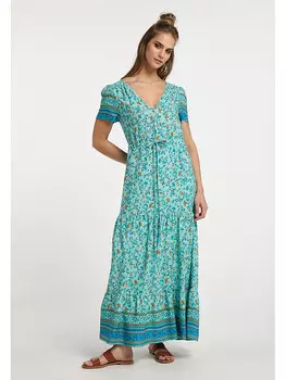 Длинное платье Usha, бирюзовый