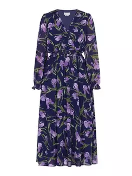 Длинное платье Usha, цвет blau mehrfarbig