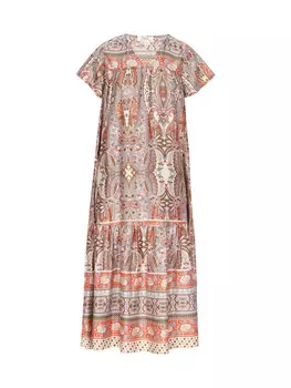 Длинное платье usha FESTIVAL, цвет apricose mehrfarbig