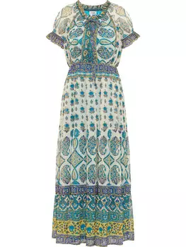 Длинное платье usha FESTIVAL, цвет blau mehrfarbig