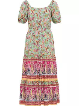 Длинное платье usha FESTIVAL, цвет hellgrn mehrfarbig