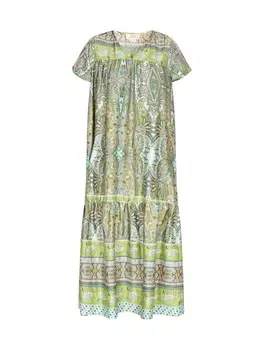 Длинное платье usha FESTIVAL, цвет hellgrn mehrfarbig
