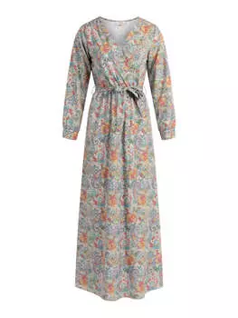 Длинное платье usha FESTIVAL, цвет wollweiss mehrfarbig