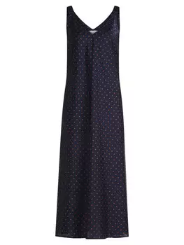Длинное платье Vera Mont Tupfen, цвет dark blue/camel
