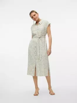 Длинное платье Vero Moda, цвет creme/hellblau