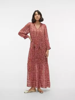 Длинное платье Vero Moda, цвет rot/orange