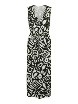 Длинное платье Vero Moda, цвет schwarz/creme