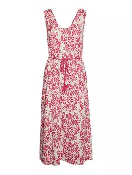 Длинное платье Vero Moda Imma, цвет pink/creme