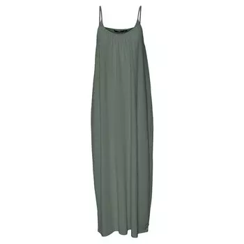 Длинное платье Vero Moda Luna Singlet Sleveless, зеленый