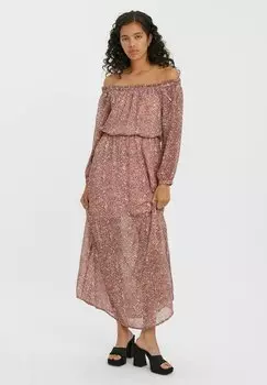 Длинное платье Vero Moda, розовый