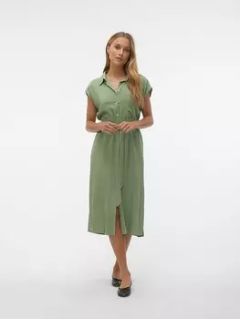 Длинное платье Vero Moda, зеленый