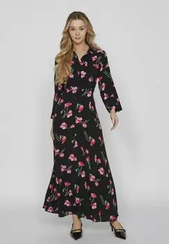 Длинное платье VILA, черное