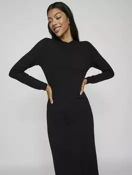 Длинное платье VILA, черный