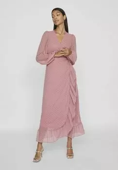 Длинное платье VILA, фуксия