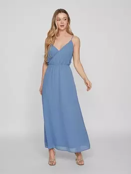 Длинное платье Vila, голубой