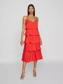 Длинное платье Vila, красный