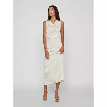 Длинное платье Vila Ravenna Waterfall, бежевый