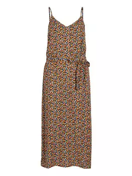 Длинное платье Vila, светло-коричневый