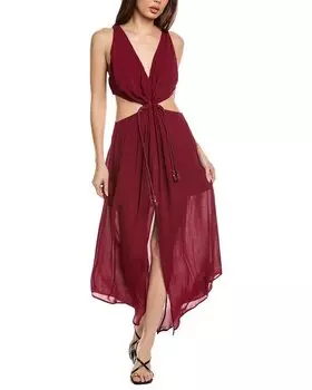 Длинное платье ViX Solid Nayara Detail, цвет cranberry