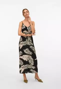 Длинное платье VMEASY LANGES Vero Moda, черный