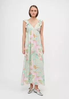 Длинное платье VMJOSIE ANKLE FRILL DRESS Vero Moda Tall, зеленый