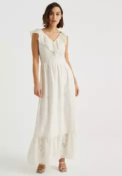 Длинное платье WE Fashion, белый