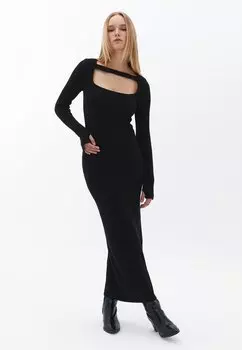 Длинное платье With Collar Detail OXXO, черный