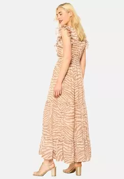 Длинное платье WITH ZEBRA PRINT LolaLiza, бежевый