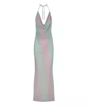 Длинное платье высмеяно F**K, мультиколор