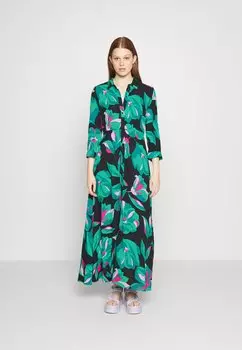 Длинное платье YAS, зеленый